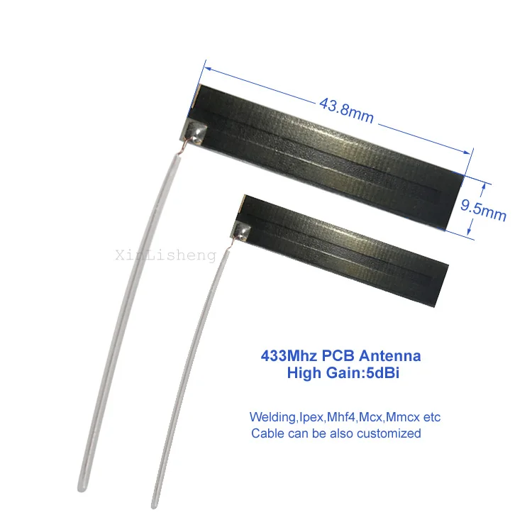 Top quality 433mhz Build-in FPC patch antenna with wifi RG178 cable ufl