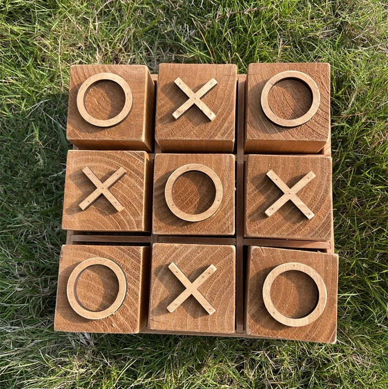 
Deluxe Outdoor Indoor Wooden Giant Tic Tac Toe Noughts and Crosses Board Game 