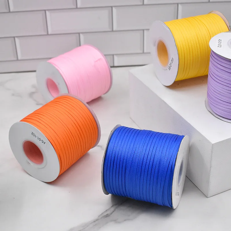 Hanfan Manufacturers Sell Wholesale 0.3cm Color Grosgrain Ribbon Gift Bottle Box Packaging Silk Ribbon
