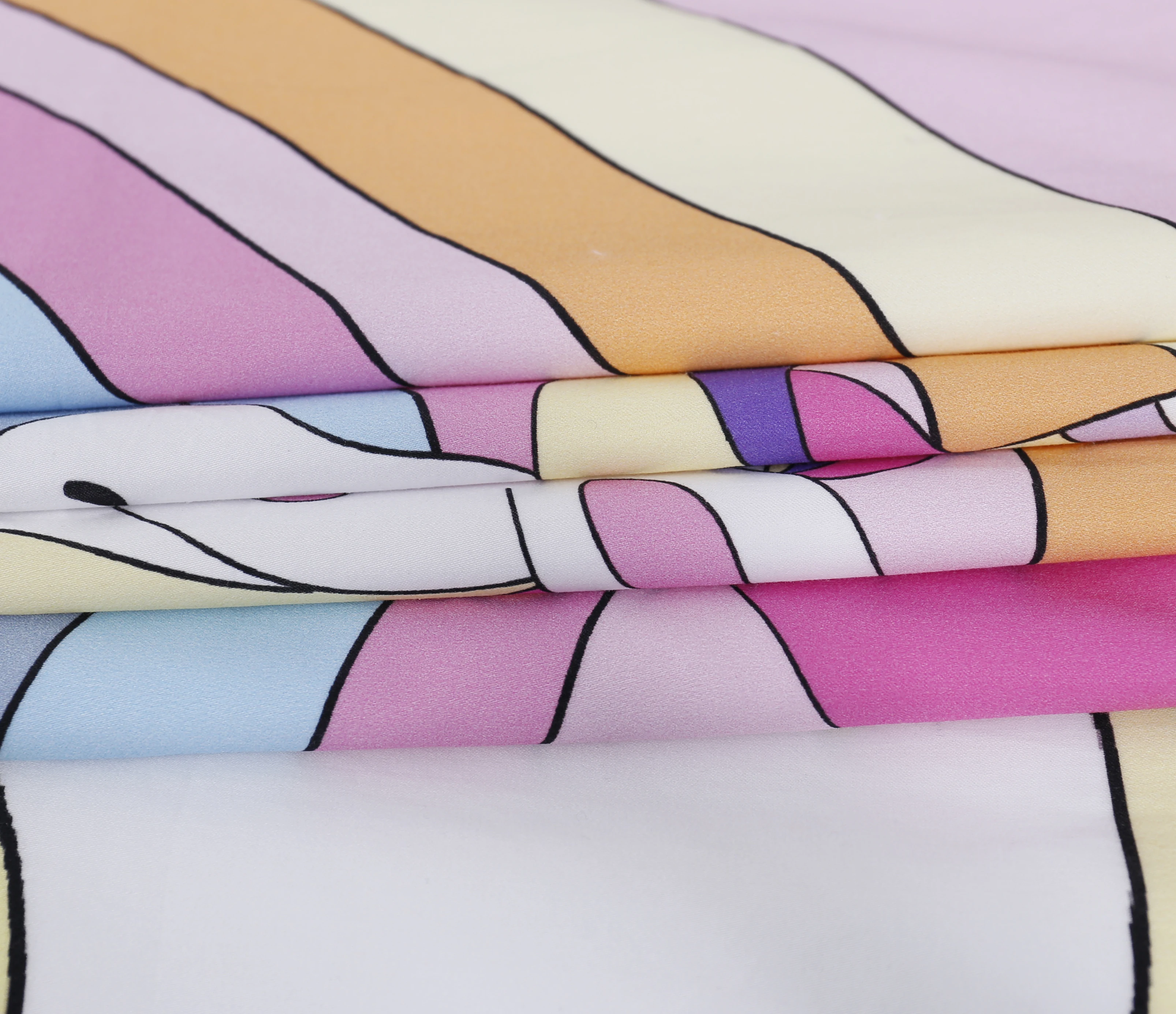 New Arrival kid unicorn cartoon bedding set 100% cotton custom four pcs set