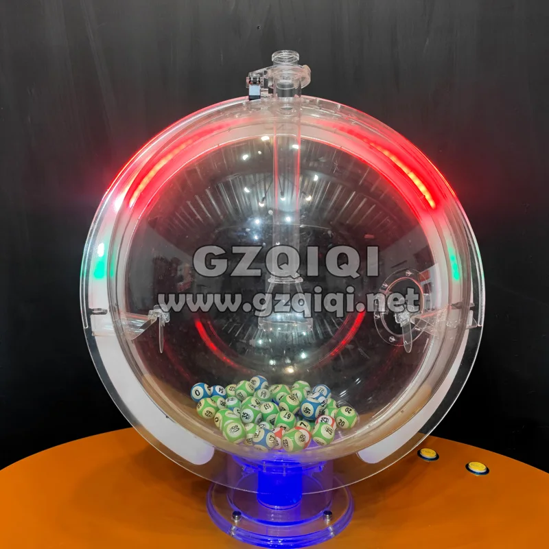 Popular Mark Six Lottery Machine to draw 6+1 balls out in golden machine box