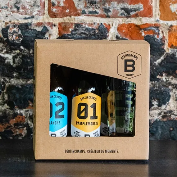 Подарочная коробка 5x 33cl 1 пивной бокал Bertinchamps аутентичный пивоваренный набор рекламный подарок пиво VIP продвижение офисный