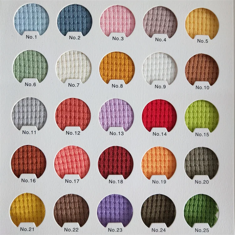 100% Polyester Sweatshirt Cloth Cross Mini Jacquard Crepe Knitting Printed Microfiber Waffle Fabric