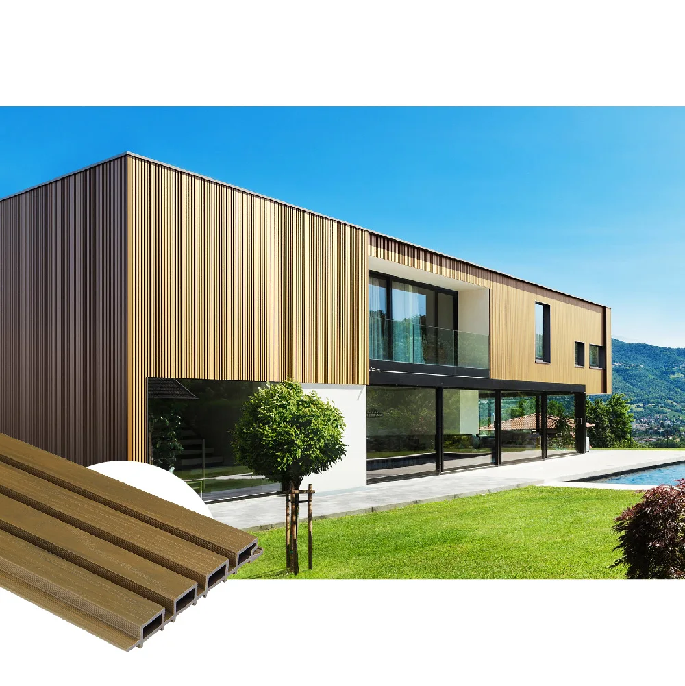 Weather resistance fluted exterior wpc wall cladding/wall panel/wall siding