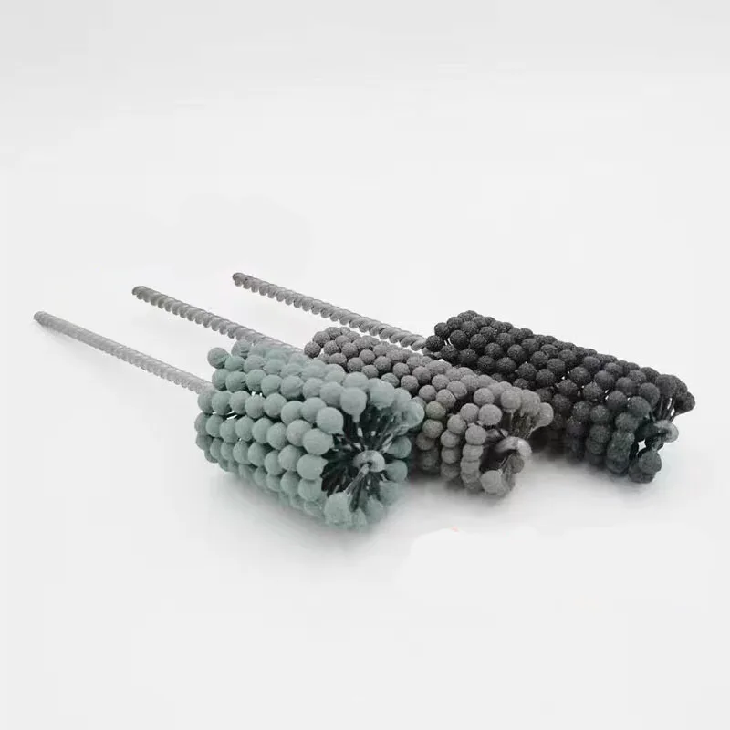 Factory Supply Abrasive Polishing Flex Piston Grinding Silicon Carbide Ball Head Brush Tube Inner Wall Rust Removal Ball Brush