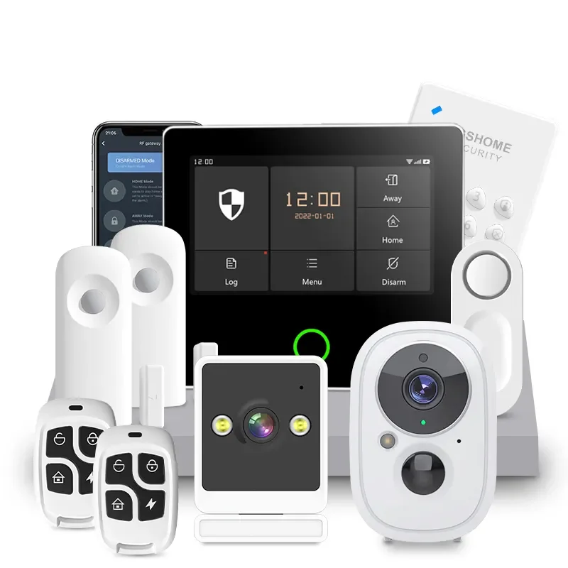 Tuya Smart WiFi 4G Security Alarm System Panel Built-in Siren with 433 Door Motion Sensor Home Alarm System