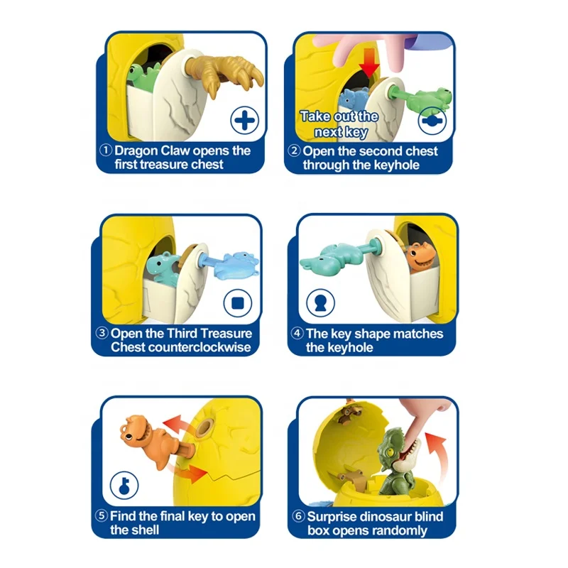 New Arrival Educational Toy Novelty Surprise Mystery Egg Treasure Chest Dinosaur Egg Toys For Kids