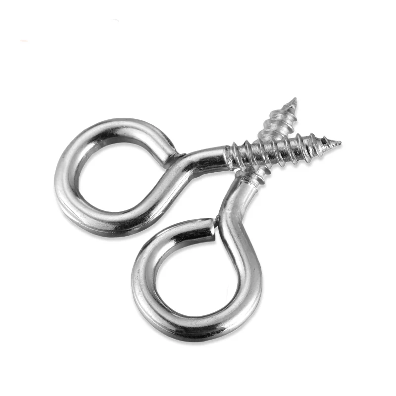 Free sample steel zinc plated eye screw hook self tapping Screw Key Fish Hooks