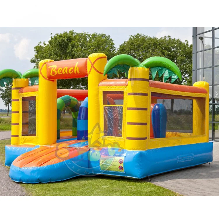 Commercial Inflatable Palm Tree Slide Combo,inflatable Jungle Combo,tropical Water Slide PVC Unisex CE Blower + Repair Kits