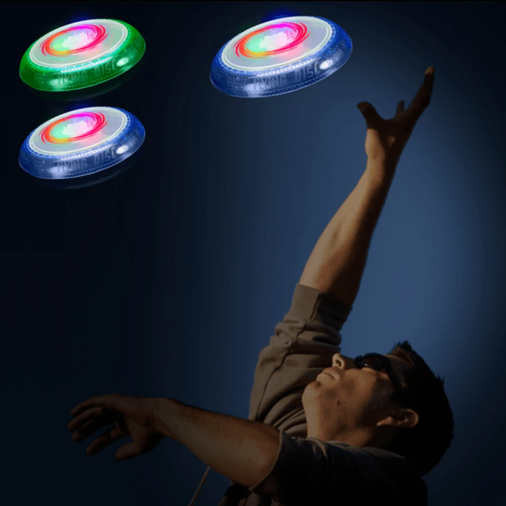 Flash flight LED Light-Up  Disc LED Glow in The Dark Light Up 16 million colors Flying Disk for Adults Flying Disc