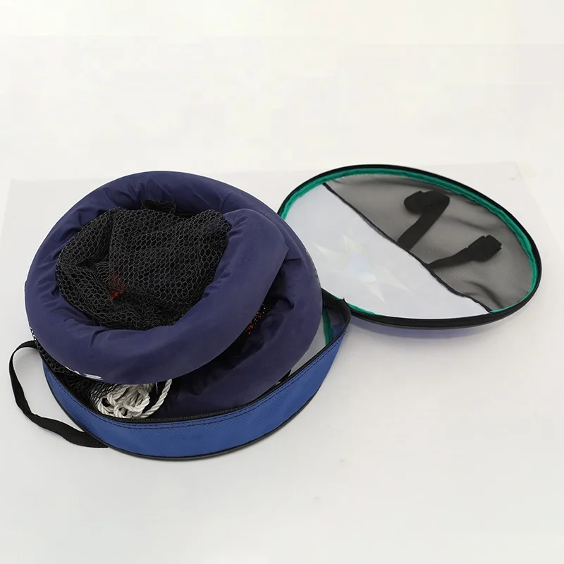 Multipurpose Portable Hanging Collapsible Rubber Coated Nylon Net PVC Fishing Baskets