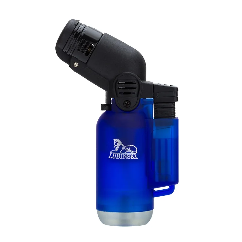 Double flame lighter custom logo vaper smoke Straight puffs gas flame lighter for cigarette electronic