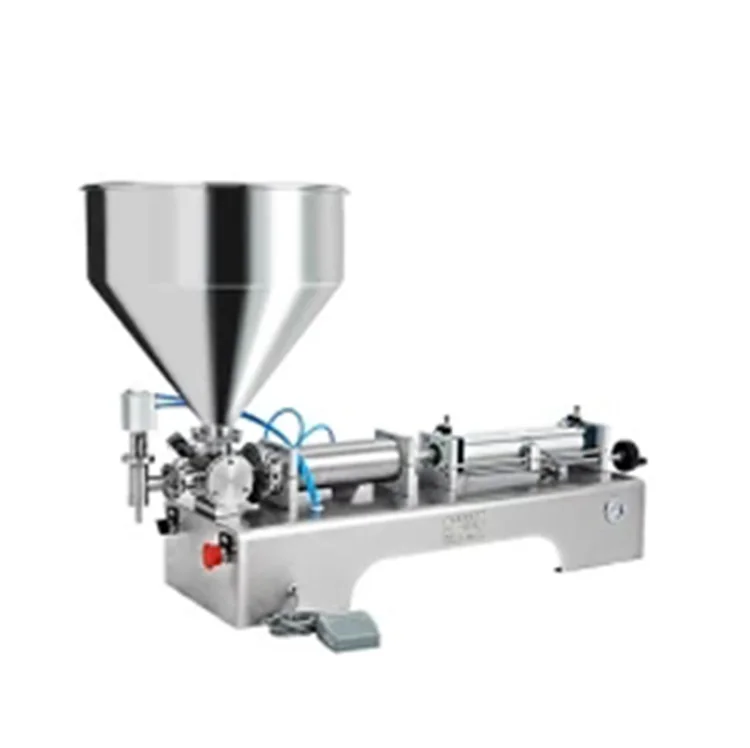 Pneumatic paste liquid dual purpose filling device semi-automatic filling machine