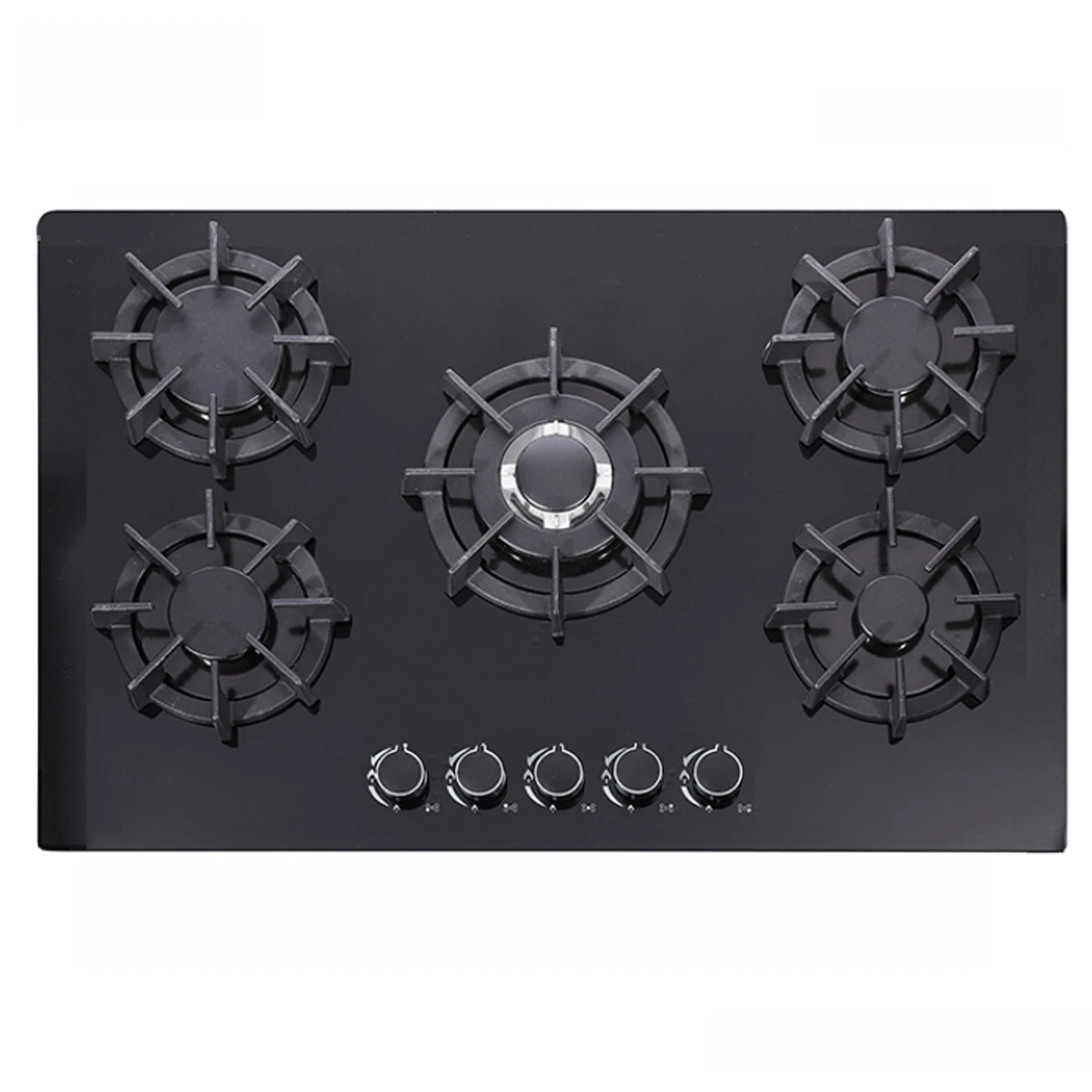Hot Sale Kitchen Appliance Tempered Glass Gas Hob Built In Gas Stove 5   Burner Gas Cooker