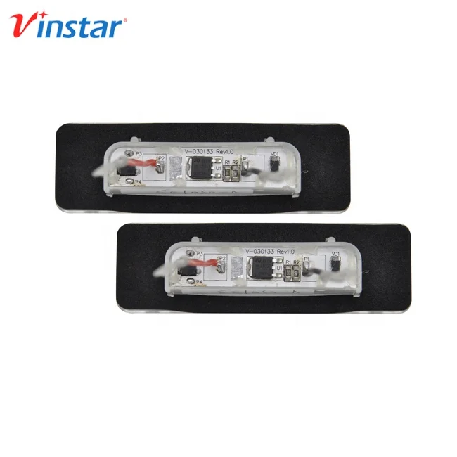 Vinstar Good Quality Aftermarket Restyling E-mark White LED License Number Plate Lamp for BMW M1 Z1 E12 E23 E30 E12 E26 E28