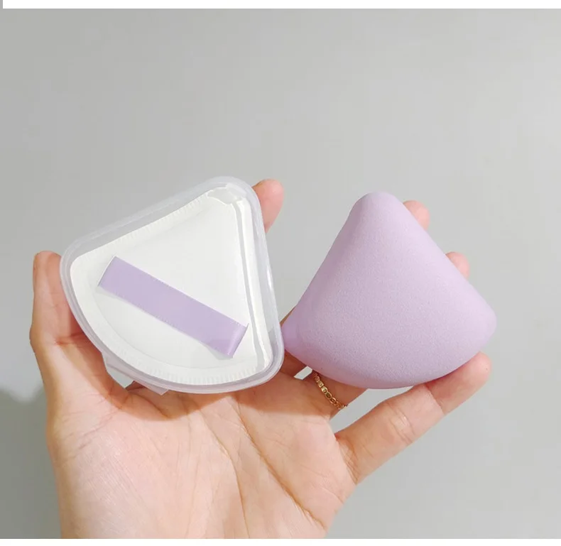 SENKA Triangle Shape Makeup Liquid Powder Foundation Sponge Puff Wet&Dry Super Soft Small Pillow Make Up Mochi Air Cushion Puff
