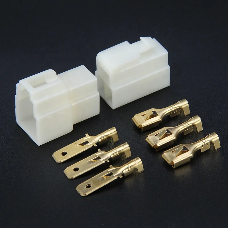 6.3MM Electrical Automotive Wire Connectors Male Female Socket Plug Terminal for Motorcycle Car