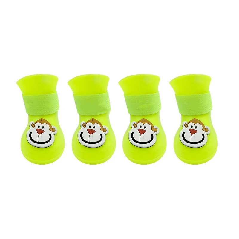 Hot Sell Nylon Neoprene Dog Boots Comfortable Non-slip Rubber Pet Rain Shoes Small Large Dog
