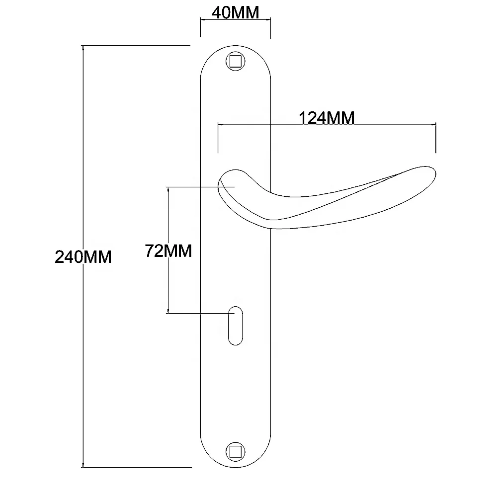 Antique Brass lever door handle on plate,Factory direct price hardware handles,European style panel lock