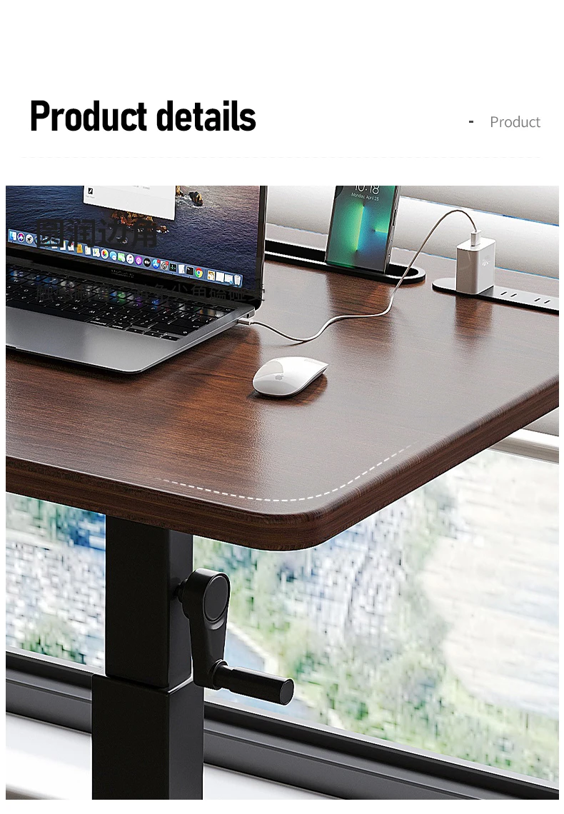 hot sell Modern adjustable multi-function office desk with USB elevator Home laptop desk Standing workstation Speech