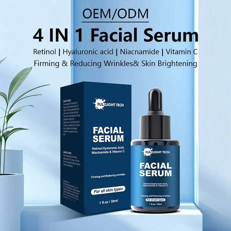OEM Korean 5 In 1 Facial Serum Glass Bottle Face Cream Skincare Men Eye Essence Oil Vitamin C Serum For Face