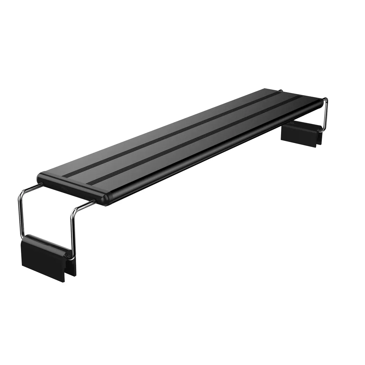 Small Fish Tank Light Stand Black LED Water Tank Lighting 4 Rows Blue and White Color Changing Fish Tank Light Stand
