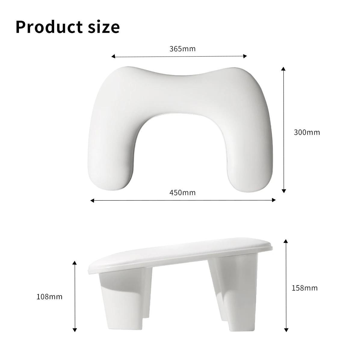 2024 New U Shape Luxury Manicure Designer PU Leather Custom  hand pillow nail arm rest stand For Nails