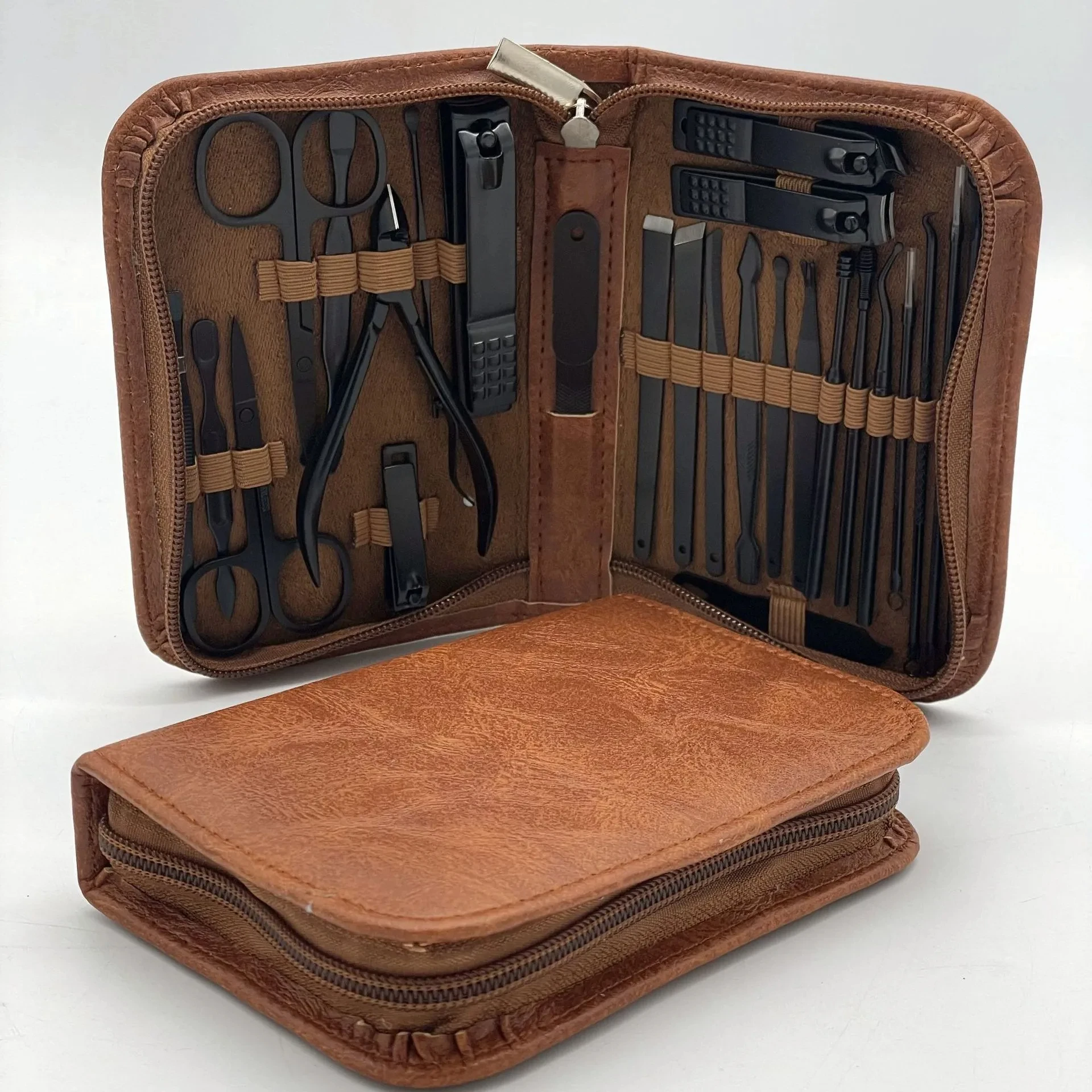 Manicure Set Professional Nail Clipper Kit-26 Pieces Stainless Steel Pedicure Kit Nail Grooming Care Tools with Travel Case