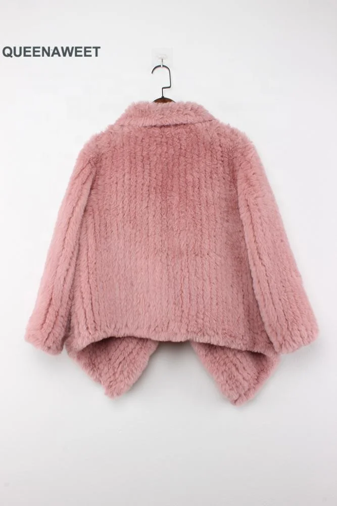 
Wholesale Hand made Fake Rex Rabbit Fur Coat Woman Custom Faux Fur Coat Jacket For Girl 