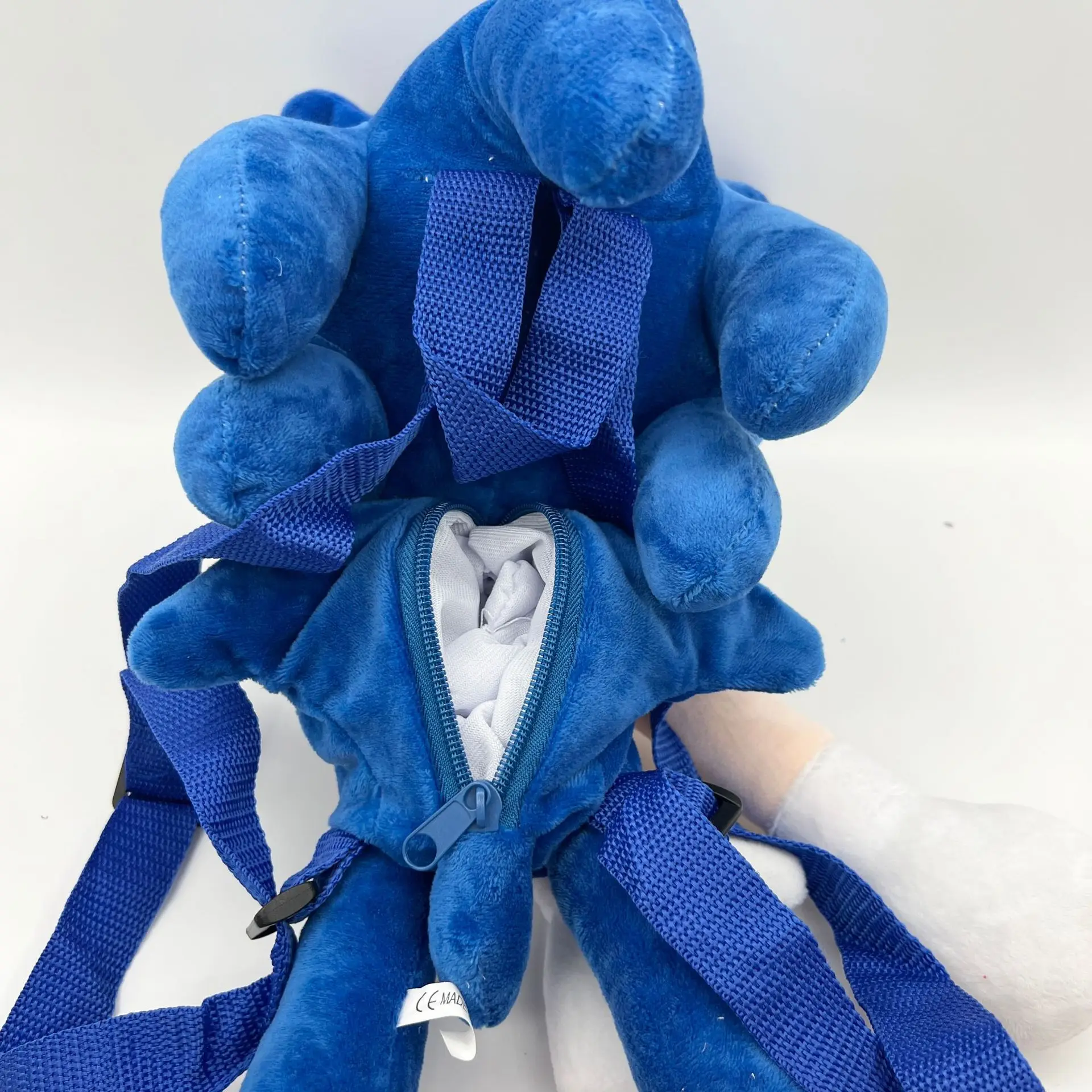Sonic Plush Backpack Primary Students School Bags Cartoon Character Plush Backpack for Children