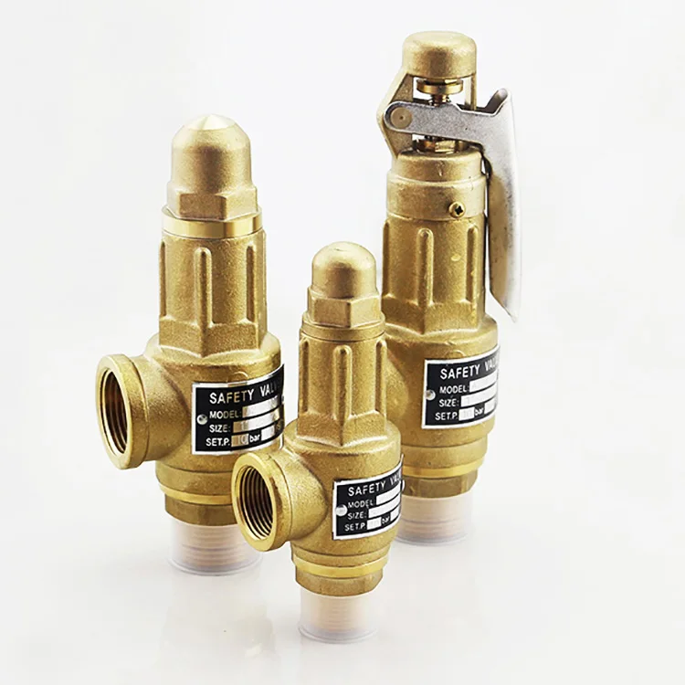 Taizhou Air Safety Valve Spring Low Lift 1/8' 1/4' 3/8' 1/2' Safety Relief Gas Valve Brass Pressure Safety Valves