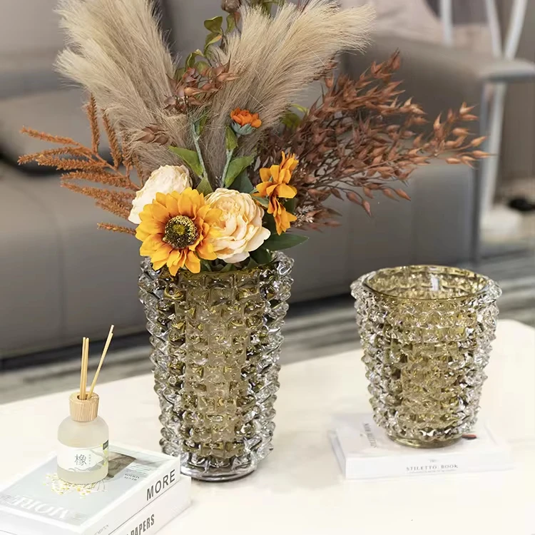 Wholesale Murano Glass Vase Fashion Flower Decorative Table Centerpiece For Home Decoration Modern