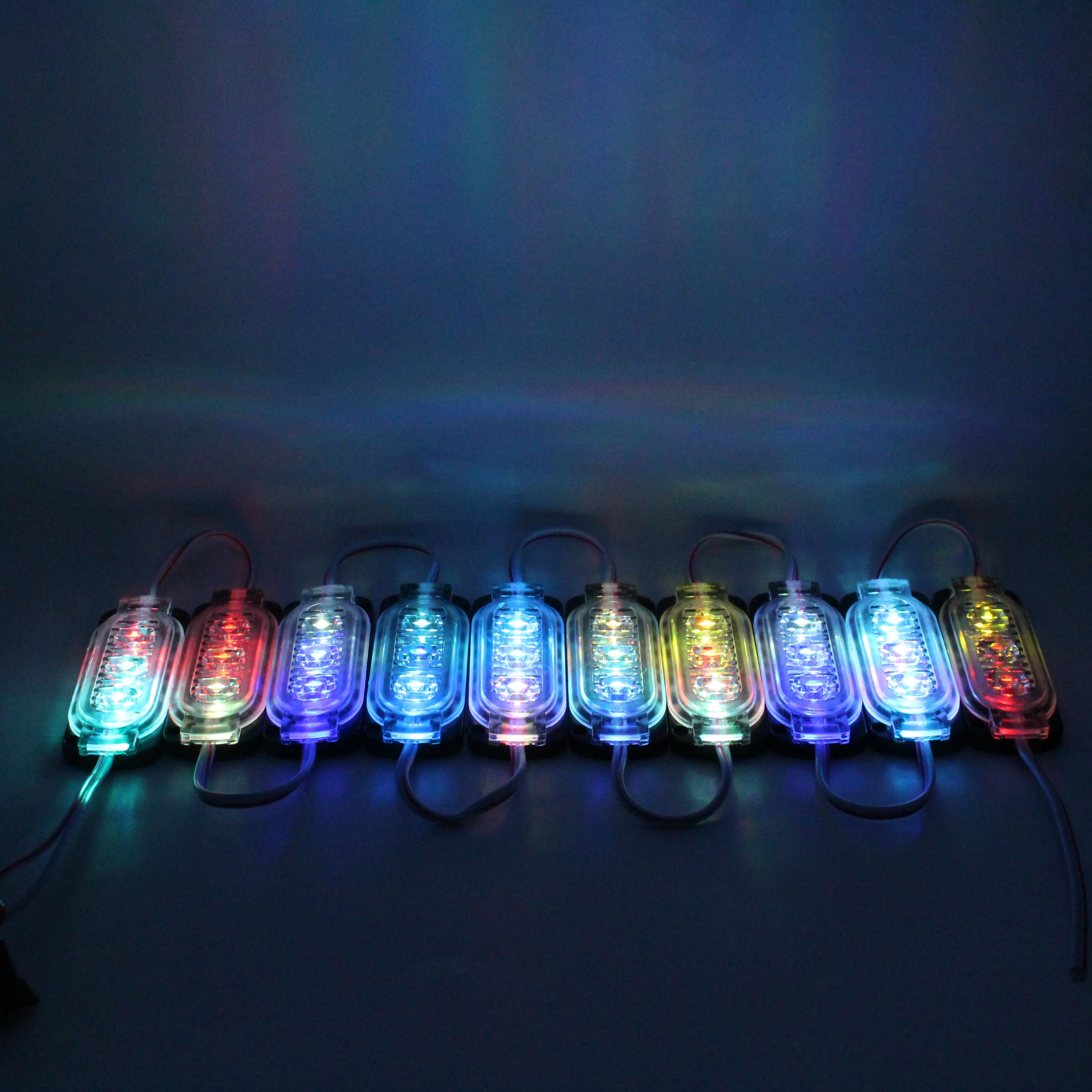 Высококачественный RGB-вспышка светодиодный модуль задний прицепа водонепроницаемые 3 светодиодных лампы для идентификации грузовика DC12V