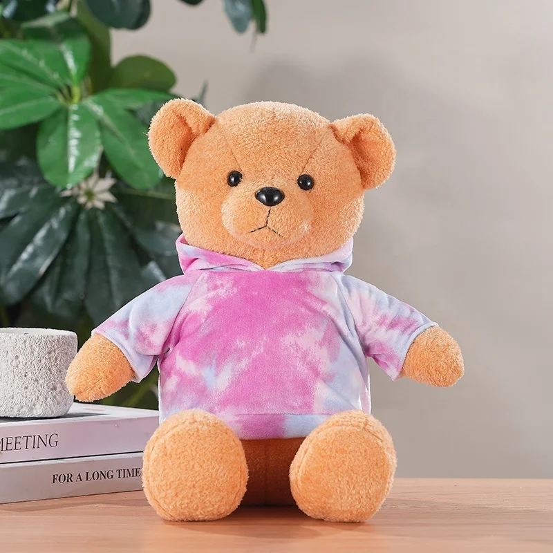 Custom Branded Promotional Teddy Bear Stuffed Animal in T-Shirt Unisex Soft Plush Toy for Kids and Adults