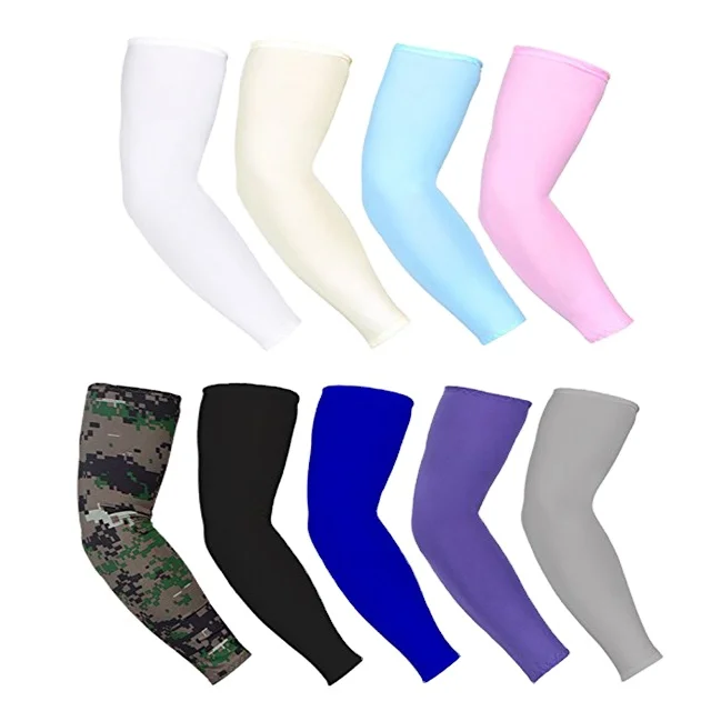 
Sports seamless anti uv protection waterproof compression tattoo padded custom arm sleeves for baseball basketball fishing golf 