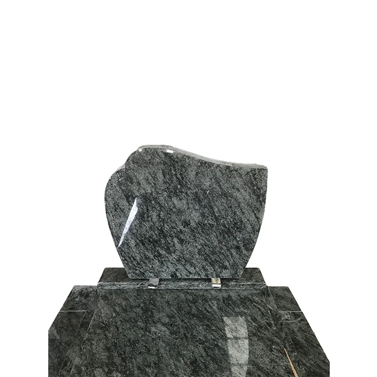 High Quality Pierre Tombale Outdoor Modern Designs Grave Jet Black Granite Rectangle Tombstone