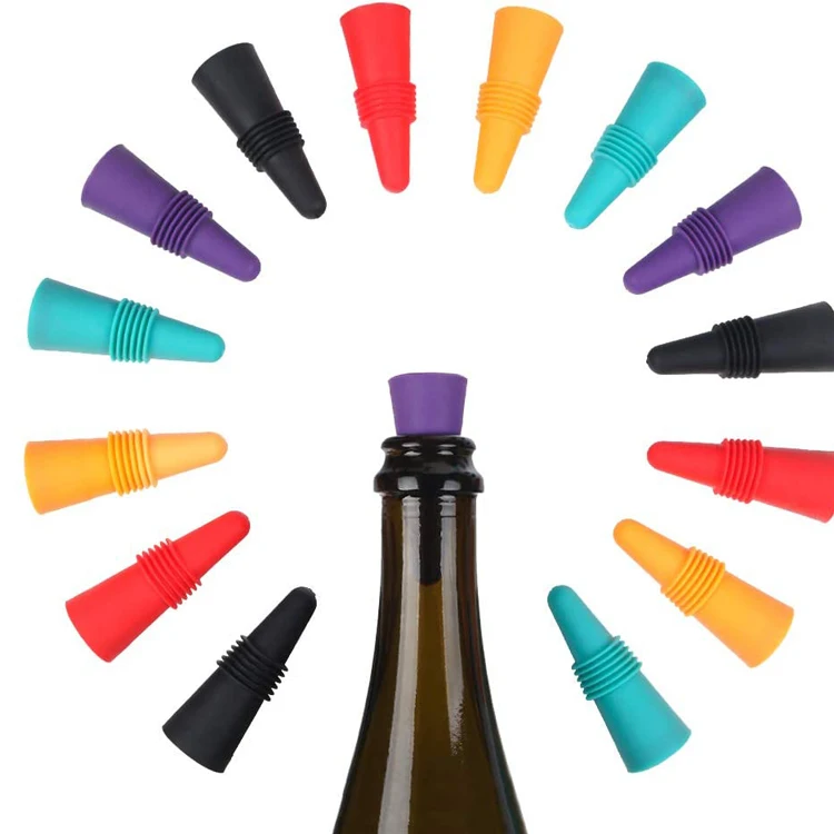 Silicone Wine Bottle Stopper Silicone Beverage Bottle Plug Wine and Beverage Bottle Stopper