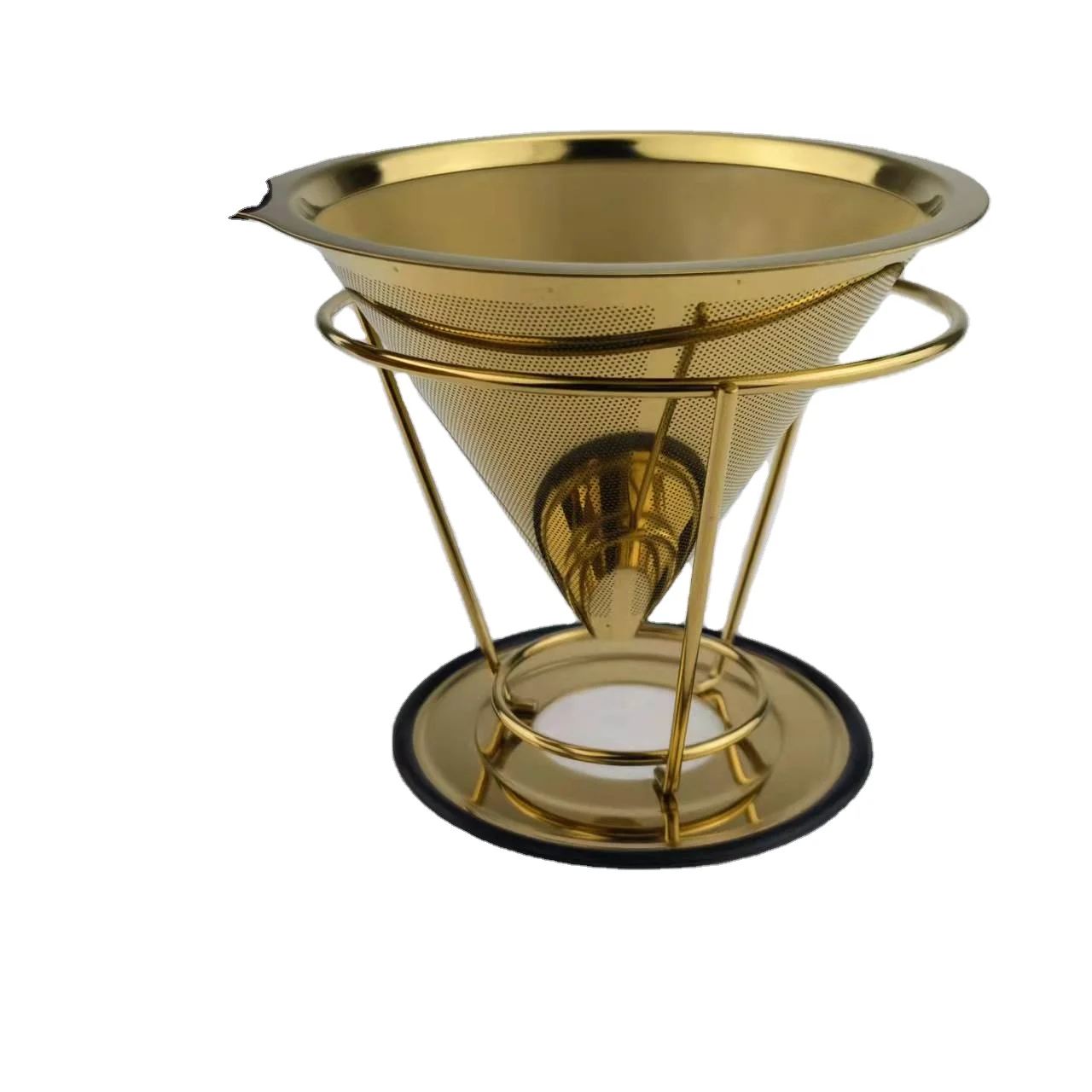 Food grade 304 316 stainless steel/brass High Quality Stainless Steel Coffee Filter  Dripper