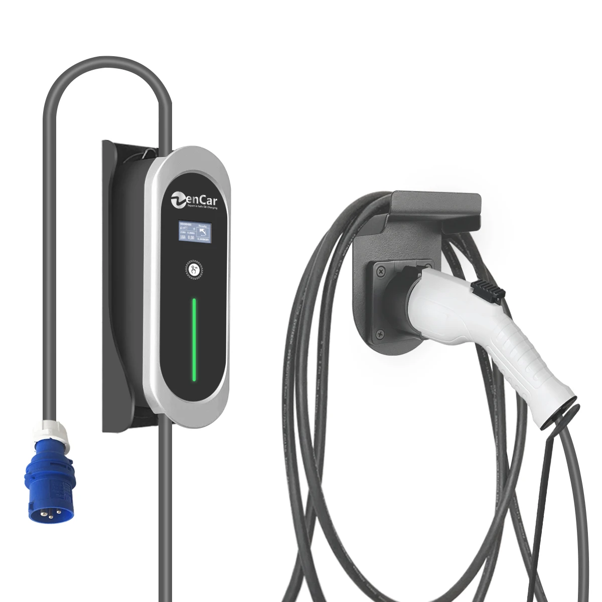 TUV Zencar EVSE ev зарядный Уровень 2 16A 3,7 кВт 1-фазный SAE J1772 тип 1 Wallbox EV зарядная станция с синей CEE