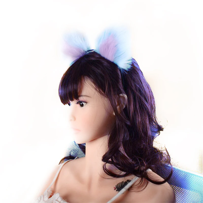 Erotic Toy Sex Anal Plug 2Pcs Wireless Cat Ears Stainless Steel Fox Tail Adult Anal Plugs Dilator For Woman