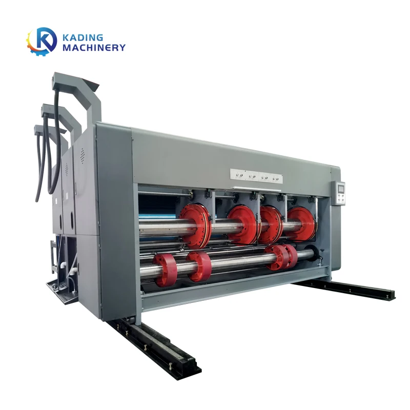 Chain Paper Feeding Corrugating Carton Boxes Printing Die Cutting Machine With Slotting Knives