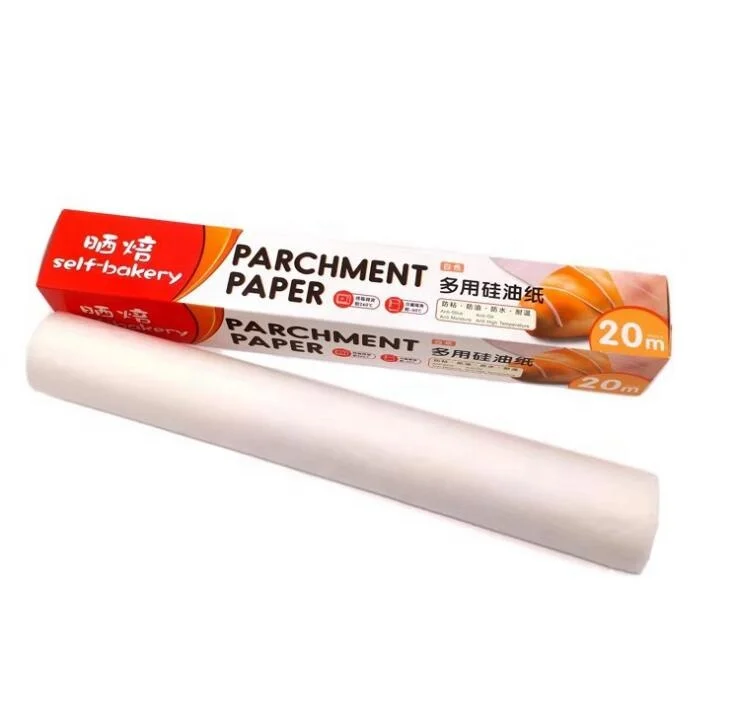 
40g food grade natural color silicone oil proof paper for oven baking barbecue paper roll 