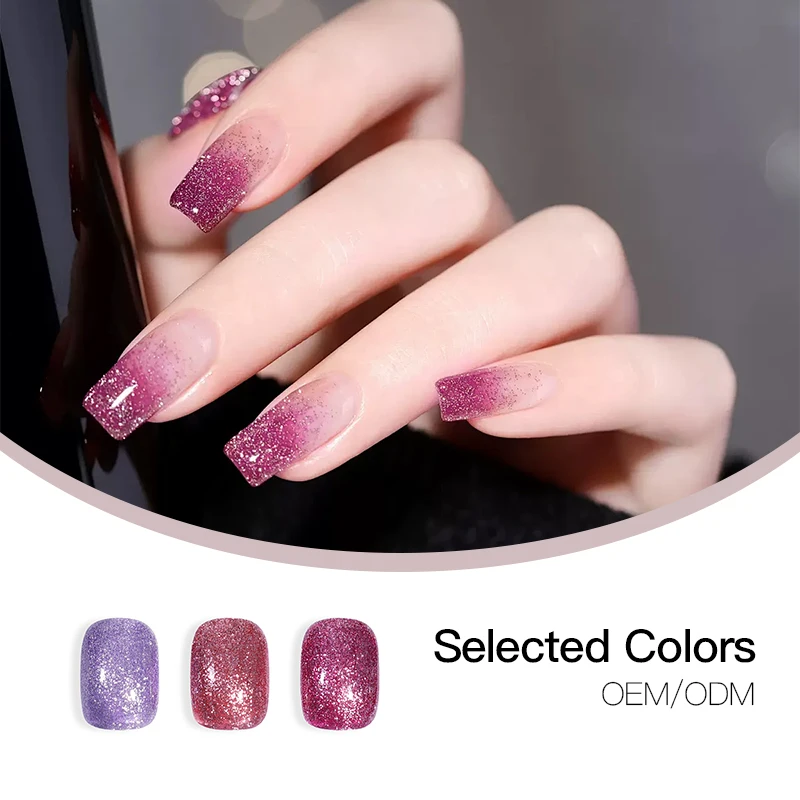 Nails Supplies Salon Equipment Nail Paint Private Label Reflective Gel Polish Uv Gel Hema Free Glitter Korean Gel Polish Set