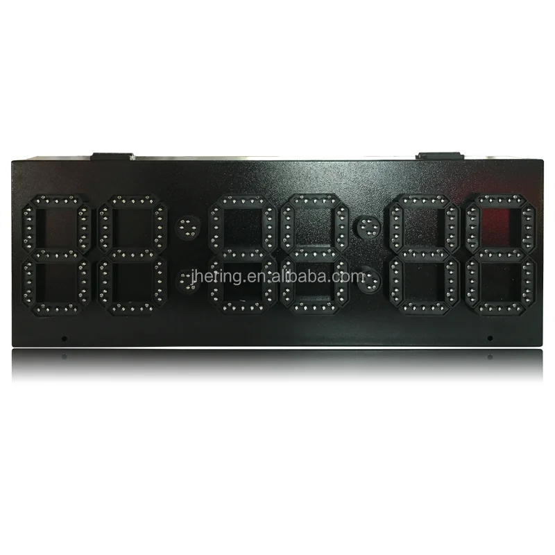 Jhering Outdoor Waterproof Large Size Led 7 Segments Display Led Digital Clock Electronic Stopwatches