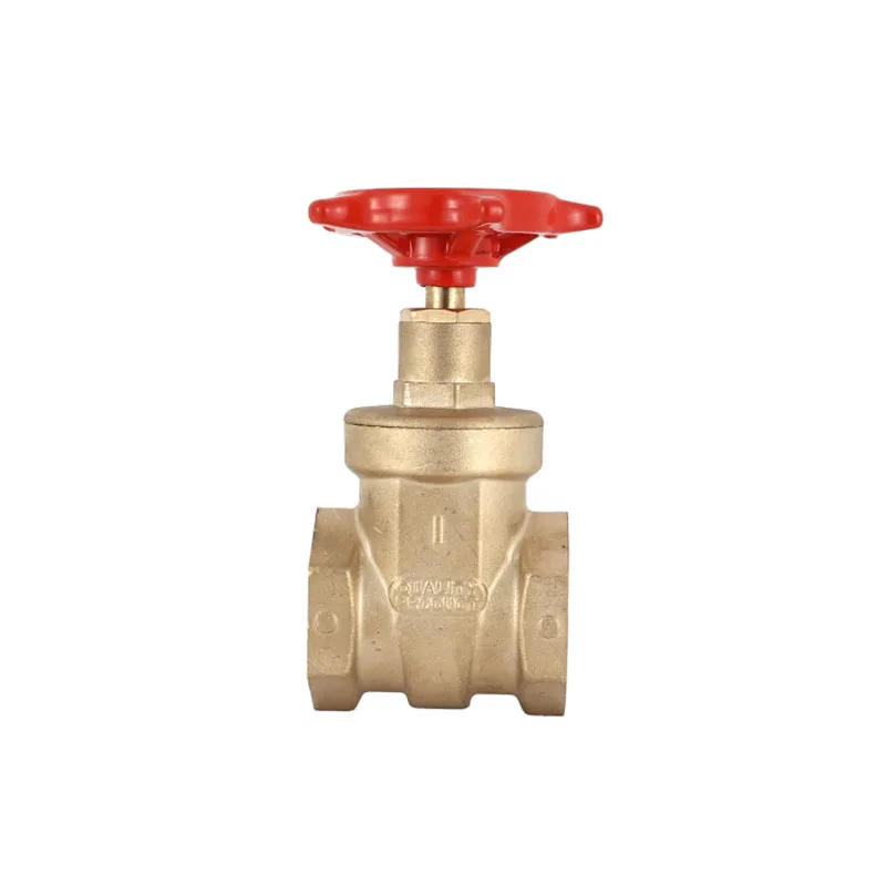 Factory wholesale brass gate valve DN15 1/2 DN20 3/4 DN25 red handle brass gate valve