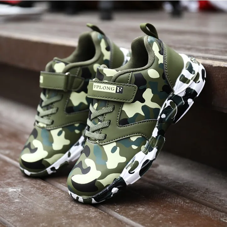  Winter Warm Leather Outdoor Kids Sports Footwear Camouflage Shoe Boys Gender Sneakers Children Casual