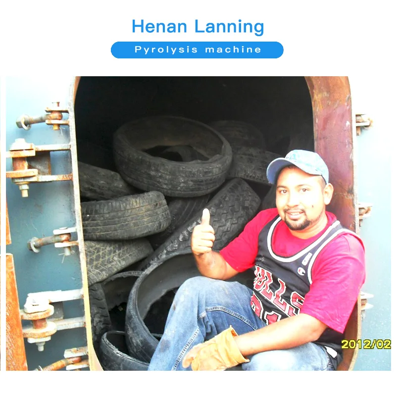 
LanNing 15T waste tire recycling pyrolysis machine 