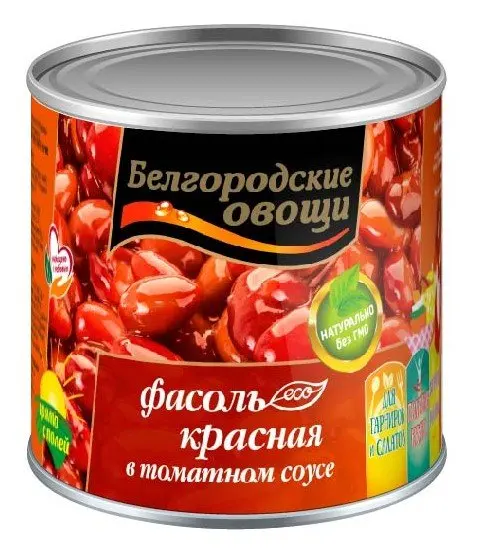 Natural red beans, in tomato sauce, canned in an iron jar 400 gr