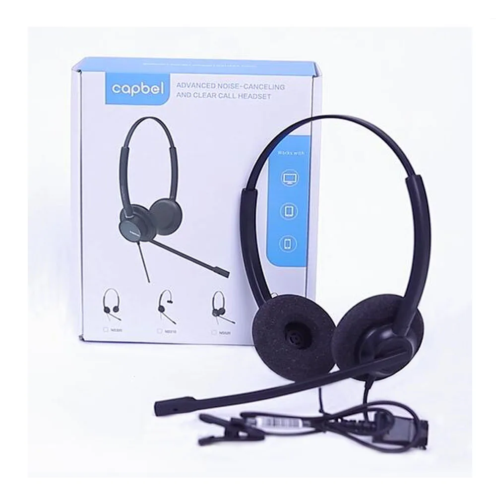 Reliable OEM Call Center Headset Noise Cancelling QD Plug Comfortable  Stereo Headphone for Prolonged Use