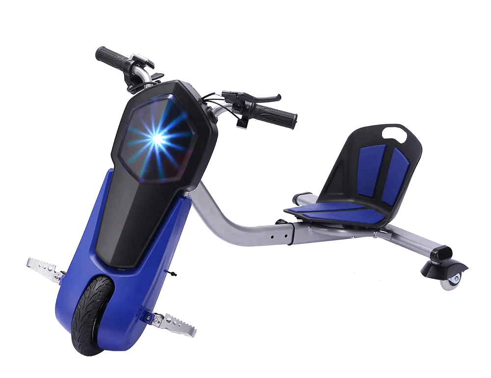 New design ABS 250W 8 inch motor drift scooter 3 wheel speed electric crazy drift cart lithium battery drive drift trike